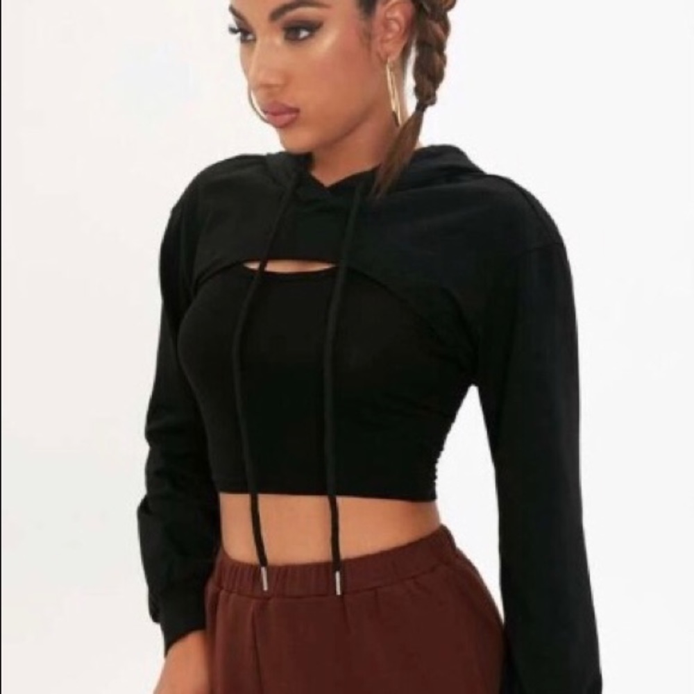 NWT hooded super-cropped jacket - size XS